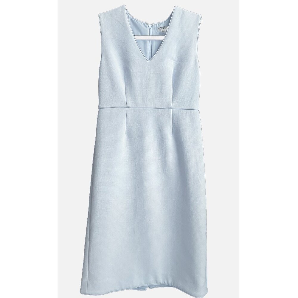 Ann Taylor Piped Doubleweave  Sheath Dress in Faded Iris, Size Petite 0